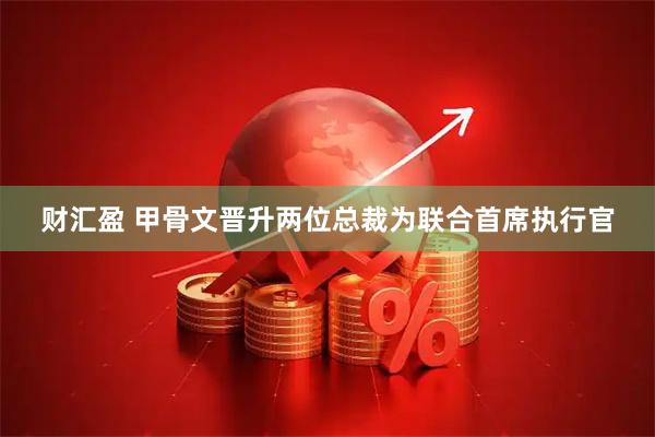 财汇盈 甲骨文晋升两位总裁为联合首席执行官